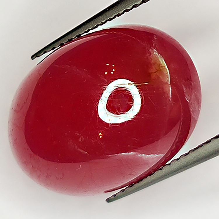 21.55ct Ruby cabochon oval 13.1x12.6mm