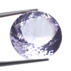 38.06ct French Pink Amethyst Round Cut 21.37x21.51mm