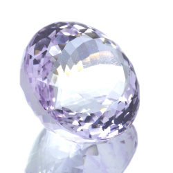 38,06ct französischer rose Amethyst im Rundschliff 21,37 x 21,51 mm