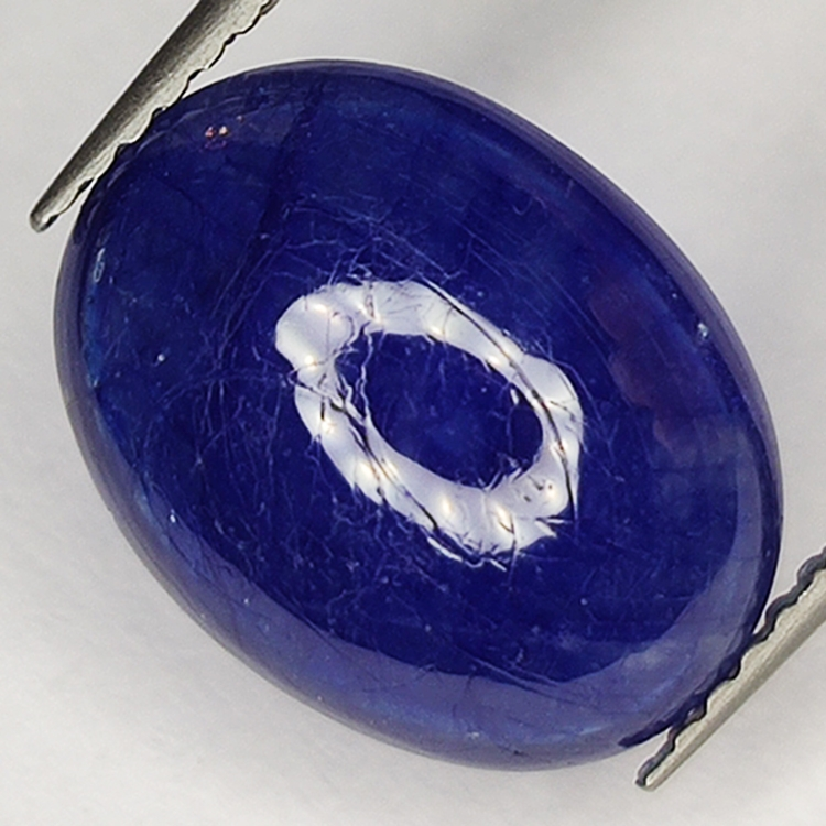 6.45ct Zaffiro Blu cabochon ovale 13.1x9.9mm