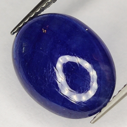 6.45ct Blauer Saphir cabochon oval 13.1x9.9mm