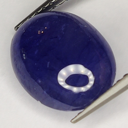 5.24ct Blauer Saphir cabochon oval 11.7x9.1mm