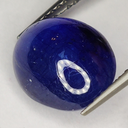 6.35ct Blauer Saphir cabochon oval 11.8x9.3mm