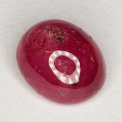 2.44ct Rubin Stern cabochon oval 7.8x6.6mm