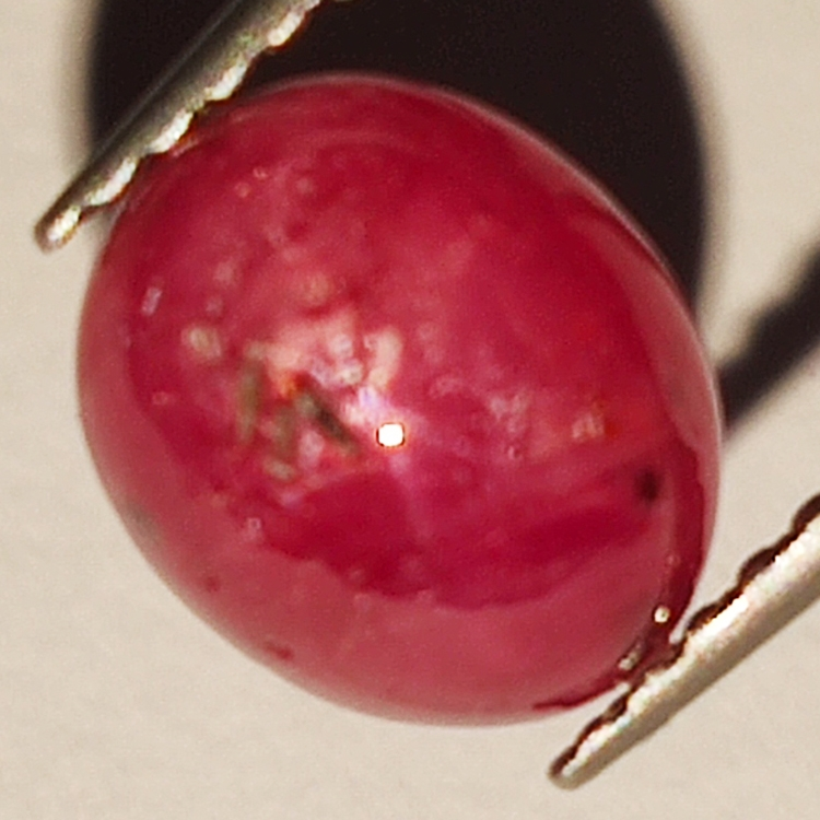 2.44ct Ruby Star cabochon oval 7.8x6.6mm