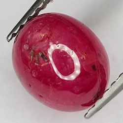 2.44ct Ruby Star cabochon oval 7.8x6.6mm