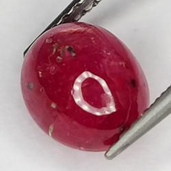 2.44ct Ruby Star cabochon oval 7.8x6.6mm