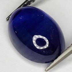 6.36ct Blauer Saphir cabochon oval 12.0x8.3mm