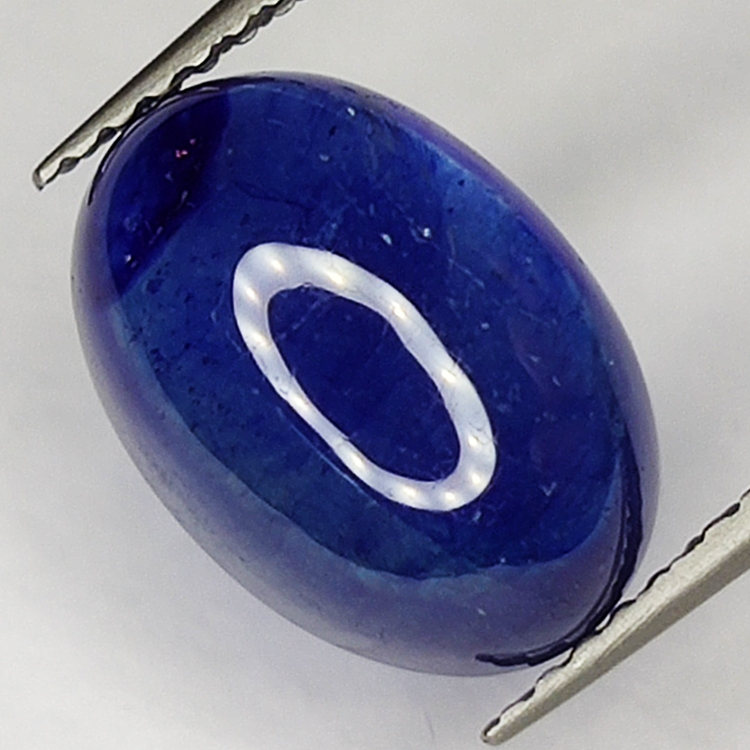 6.36ct Blue Sapphire cabochon oval 12.0x8.3mm