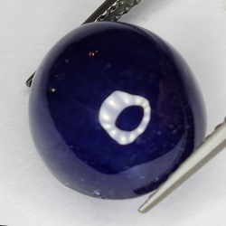 10.99ct Blauer Saphir cabochon oval 11.4x10.4mm