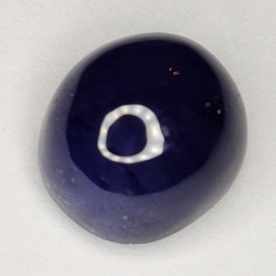 10.99ct Blauer Saphir cabochon oval 11.4x10.4mm