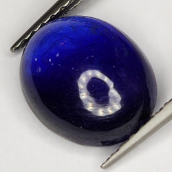 4.20ct Blauer Saphir cabochon oval 9.9x8.1mm