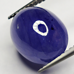 7.28ct Blue Sapphire cabochon oval 11.9x9.5mm