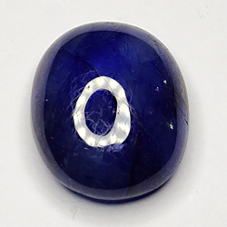 6.33ct Blauer Saphir cabochon oval 12.1x9.6mm