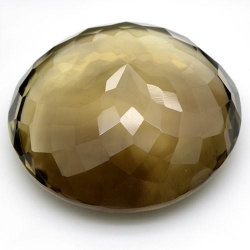 Smoky Quartz from Brazil in Round Size. 64.04 ct. 27x13mm