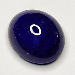 3.37ct Blauer Saphir cabochon oval 9.3x7.9mm