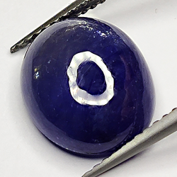 6.89ct Blauer Saphir cabochon oval 11.9x10.1mm