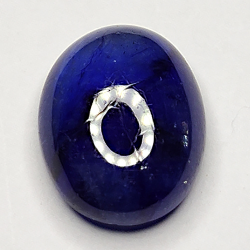 4.44ct Zaffiro Blu cabochon ovale 11.0x8.5mm