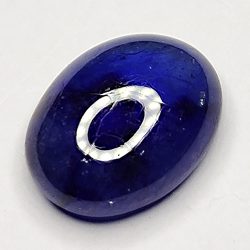 4.44ct Blauer Saphir cabochon oval 11.0x8.5mm