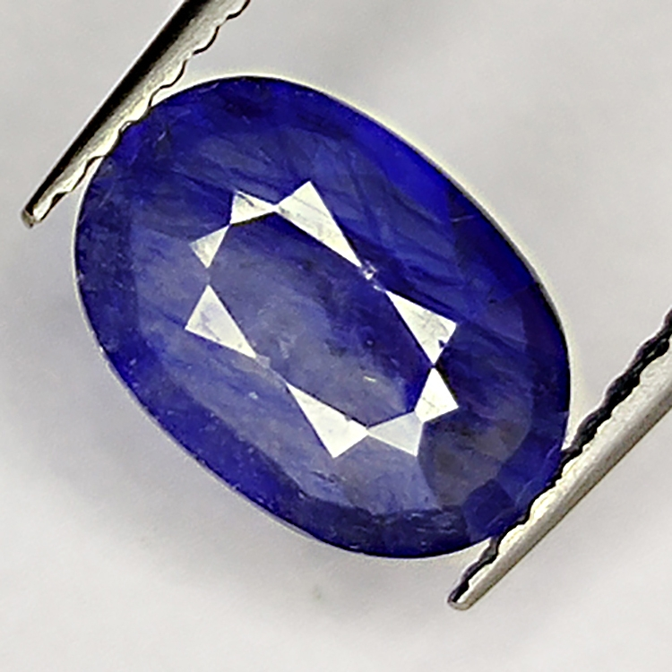 2.06ct Blauer Saphir ovalschliff 9.6x6.8mm