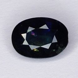 0.81ct Zaffiro blu taglio ovale 6.5x4.7mm