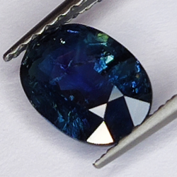 1.25ct Bleu Saphir coupe ovale 7.6x5.6mm