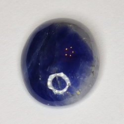 4.70ct Blauer Saphir cabochon oval 12.0x9.1mm