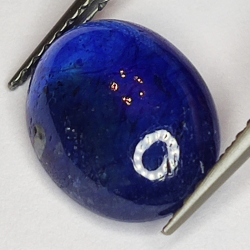 4.53ct Zaffiro Blu cabochon ovale 11.7x8.8mm