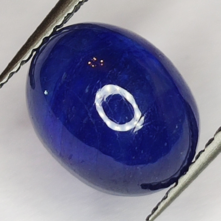 5.41ct Zaffiro Blu cabochon ovale 10.3x8.1mm