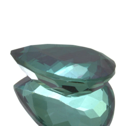 16,18ct. Green Topaz Pear Cut