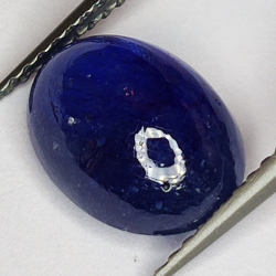 4.77ct Blauer Saphir cabochon oval 10.9x8.1mm