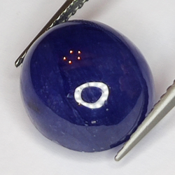 10.06ct Bleu Saphir cabochon ovale 11.8x10.6mm