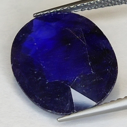 8.74ct Blauer Saphir Ovalschliff 14.8x12.1mm