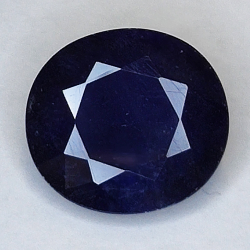 20.89ct Bleu Saphir coupe ovale 17.9x16.4mm