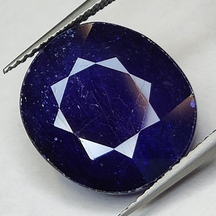 14.57ct Zaffiro blu taglio ovale 15.0x13.4mm