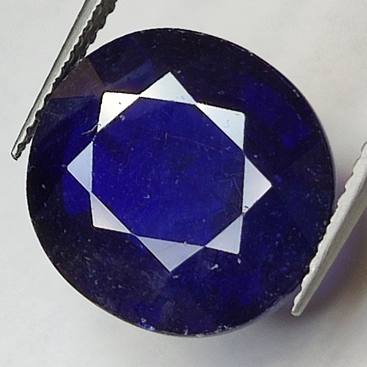 12.72ct Bleu Saphir coupe ovale 14.9x13.5mm