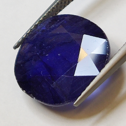 10.21ct Zaffiro blu taglio ovale 14.8x13.0mm