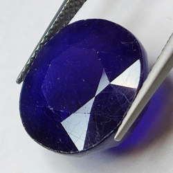 15.05ct Blauer Saphir Ovalschliff 15.3x13.8mm