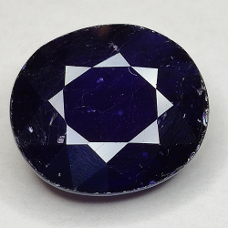 17.24ct Bleu Saphir coupe ovale 15.9x14.0mm