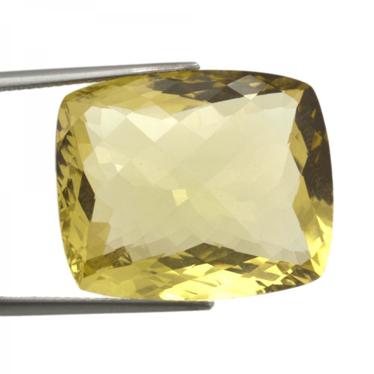 34,00ct. Lemon Quartz Checkboard Rectangular Cut