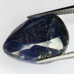 15.60ct Blauer Saphir birnenschliff 16.0x12.6mm