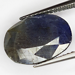 6.25ct Bleu Saphir coupe ovale 12.9x9.6mm