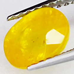 1.76ct Gelber Saphir ovalschliff 7.6x5.8mm