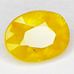 1.76ct Zafiro Amarillo talla oval 7.6x5.8mm