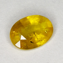 1.48ct Zaffiro Giallo taglio ovale 8.3x5.8mm