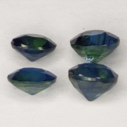 1.84ct Blauer Saphir ovalschliff 4.9x4.2mm 4stk