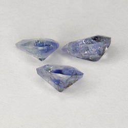 2.00ct Blue Sapphire pear cut 6.2x4.5mm 3pc