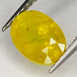 1.54ct Gelber Saphir ovalschliff 7.7x5.6mm