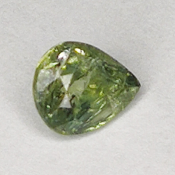 0.82ct Green Sapphire pear cut 6.5x5.1mm