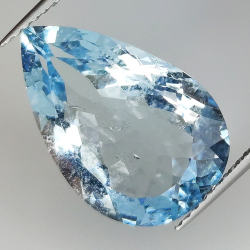 7.22ct Acquamarina taglio pera 18.1x12.0mm